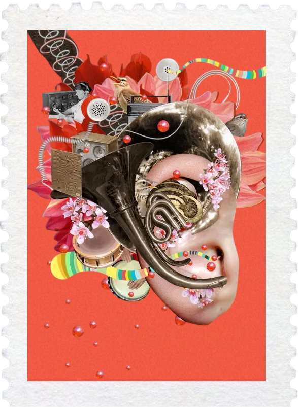 Ear with instruments